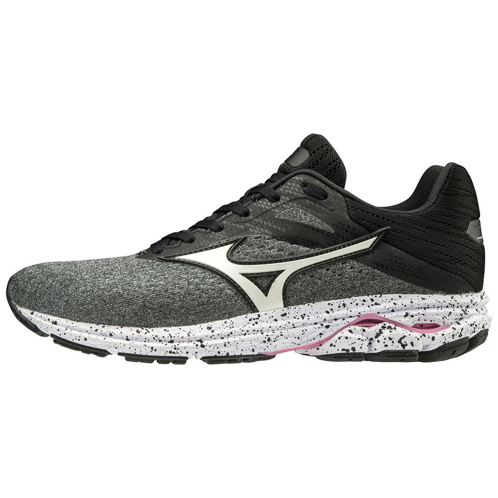 Womens Mizuno WAVE RIDER 23 Running Shoes Grey/White/Black Philippines (SLJKPT267)